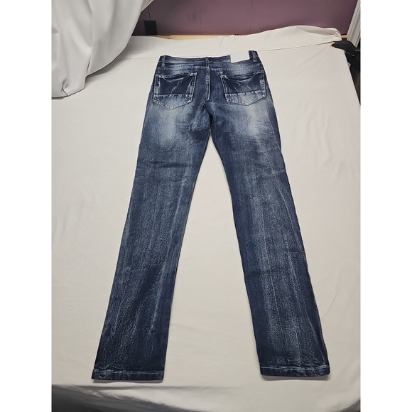 Southpole  Men's Biker/Moto Denim Pants Blue Size 30x32 Distressed - Picture 8 of 14